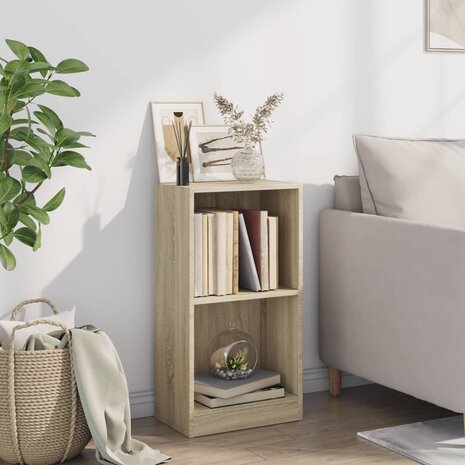 Boekenkast 40x24x75 cm bewerkt hout sonoma eikenkleurig 3