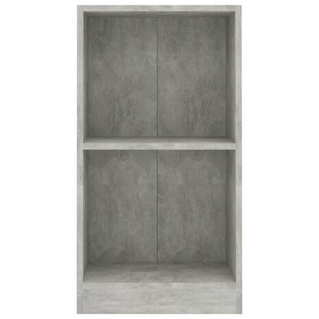 Boekenkast 40x24x75 cm bewerkt hout betongrijs 4