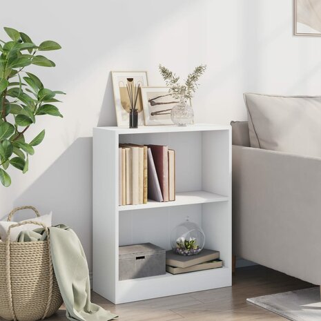 Boekenkast 60x24x76 cm bewerkt hout wit 3