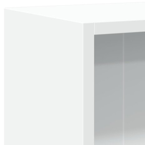 Boekenkast 60x24x76 cm bewerkt hout wit 8