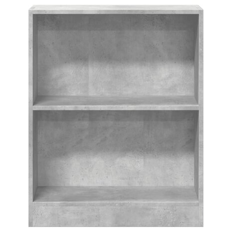Boekenkast 60x24x76 cm bewerkt hout betongrijs 5