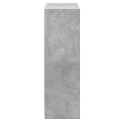 Boekenkast 60x24x76 cm bewerkt hout betongrijs 6