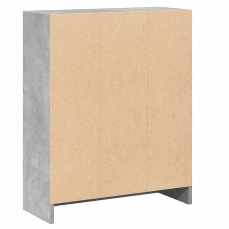 Boekenkast 60x24x76 cm bewerkt hout betongrijs 7