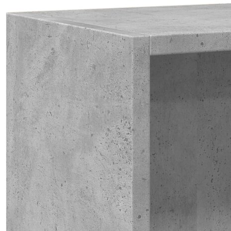 Boekenkast 60x24x76 cm bewerkt hout betongrijs 8