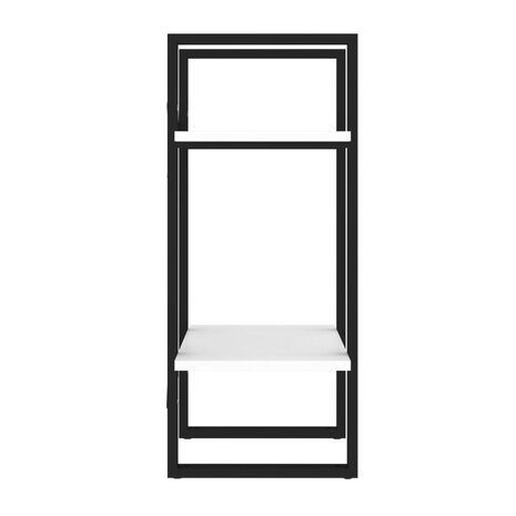 Boekenkast met 2 schappen 40x30x70 cm bewerkt hout wit 5
