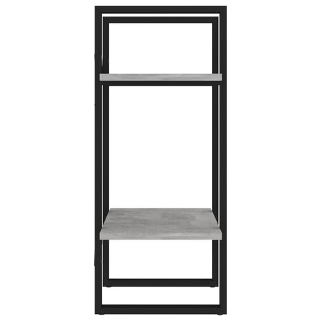 Boekenkast met 2 schappen 40x30x70 cm bewerkt hout betongrijs 6