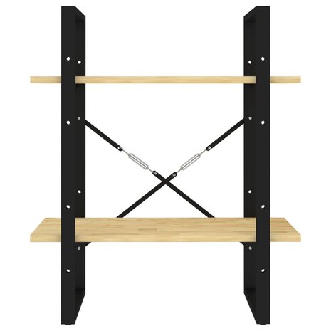 Boekenkast met 2 schappen 60x30x70 cm massief grenenhout 5