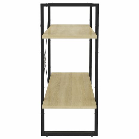 Boekenkast met 2 schappen 80x30x70 cm spaanplaat sonoma eiken 5