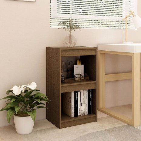 Boekenkast 40x30x71,5 cm massief grenenhout honingbruin 1