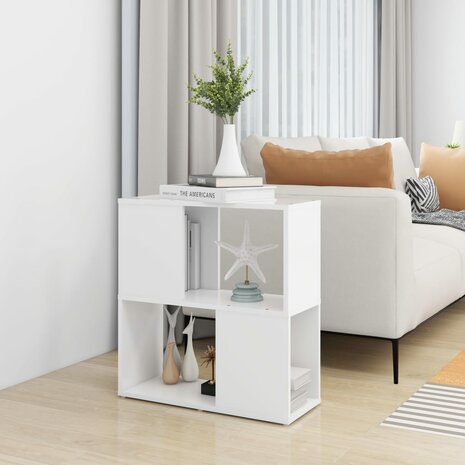 Boekenkast 60x24x63 cm bewerkt hout wit 6