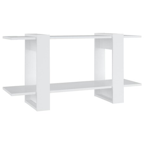 Boekenkast 100x30x51 cm bewerkt hout wit 2
