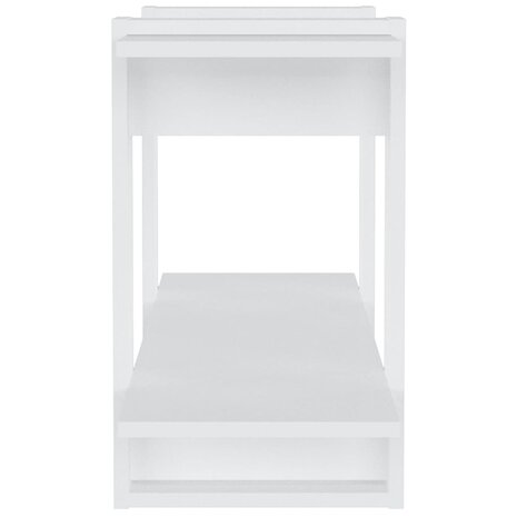 Boekenkast 100x30x51 cm bewerkt hout wit 4
