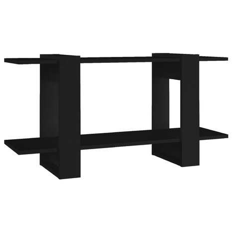 Boekenkast 100x30x51 cm bewerkt hout zwart 2