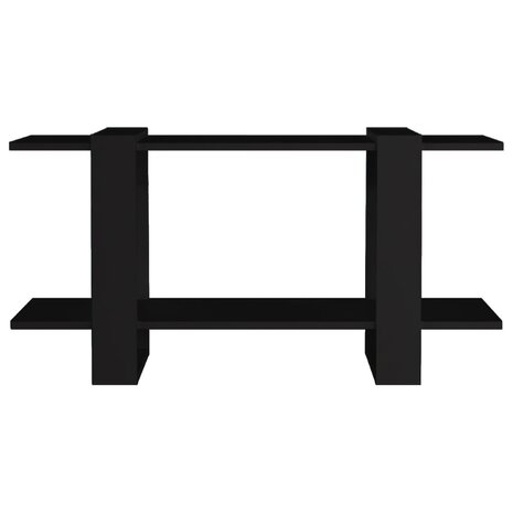 Boekenkast 100x30x51 cm bewerkt hout zwart 3