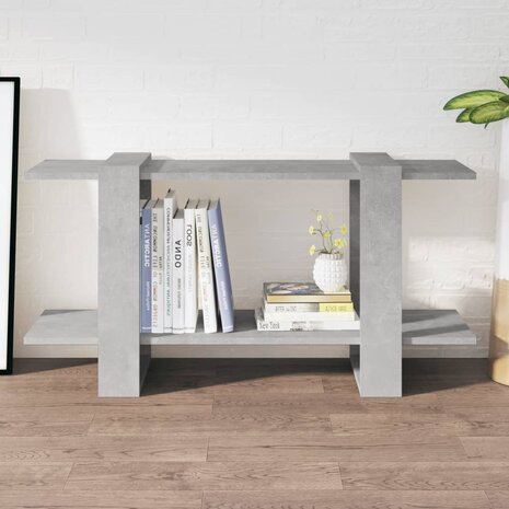Boekenkast 100x30x51 cm bewerkt hout betongrijs 1