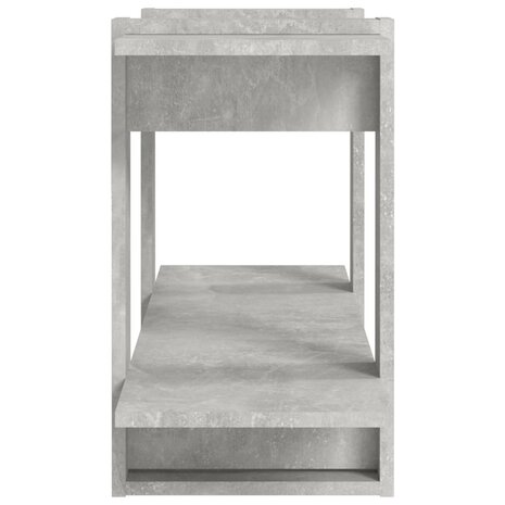 Boekenkast 100x30x51 cm bewerkt hout betongrijs 4