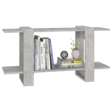 Boekenkast 100x30x51 cm bewerkt hout betongrijs 5