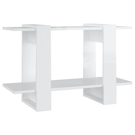 Boekenkast/kamerscherm 80x30x51 cm hoogglans wit 2