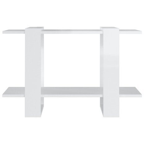 Boekenkast/kamerscherm 80x30x51 cm hoogglans wit 5
