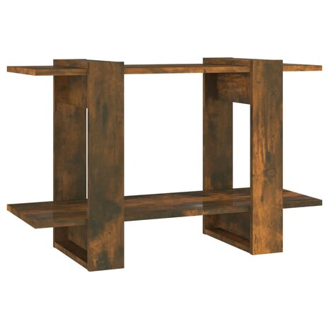 Boekenkast/kamerscherm 80x30x51 cm gerookt eikenkleurig 2