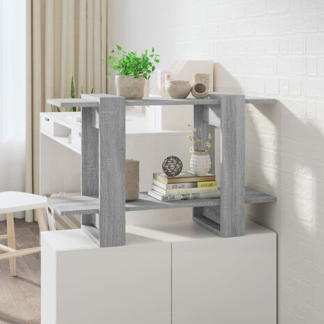 Boekenkast/kamerscherm 80x30x51 cm grijs sonoma eikenkleurig 1