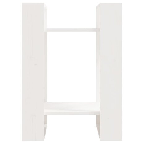 Boekenkast/kamerscherm 41x35x57 cm massief grenenhout wit 3