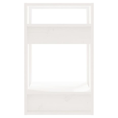 Boekenkast/kamerscherm 41x35x57 cm massief grenenhout wit 4
