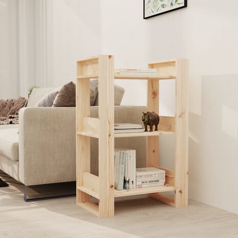 Boekenkast / kamerscherm 60x35x91 cm massief grenenhout 1