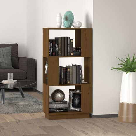 Boekenkast/kamerscherm 51x25x101 cm grenenhout honingbruin 1