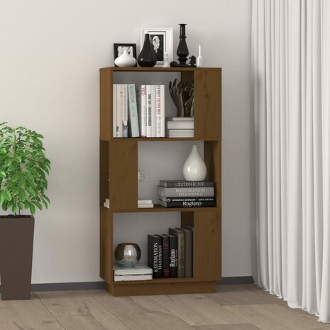 Boekenkast/kamerscherm 51x25x101 cm grenenhout honingbruin 3