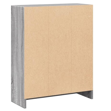 Boekenkast 60x24x76 cm bewerkt hout grijs sonoma eikenkleurig 7