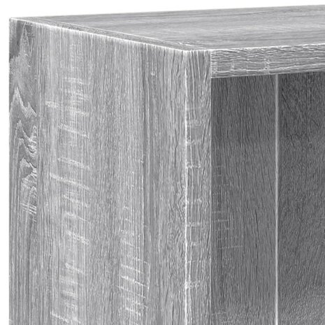 Boekenkast 60x24x76 cm bewerkt hout grijs sonoma eikenkleurig 8