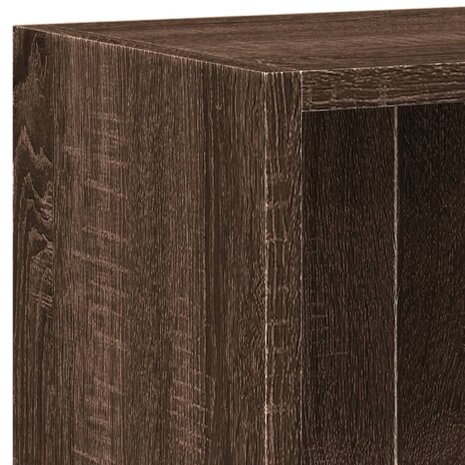 Boekenkast 60x24x76 cm bewerkt hout bruin eikenkleur 8