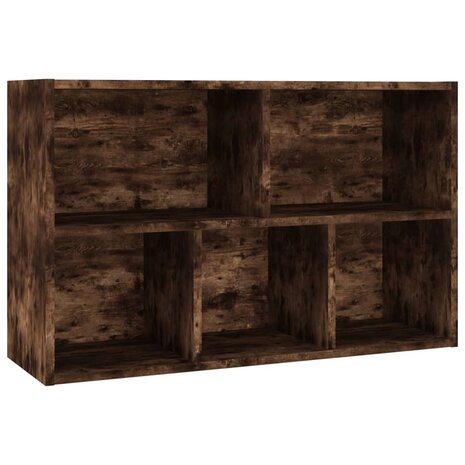 Boekenkast/dressoir 50x25x80 cm bewerkt hout gerookt eikenkleur 8