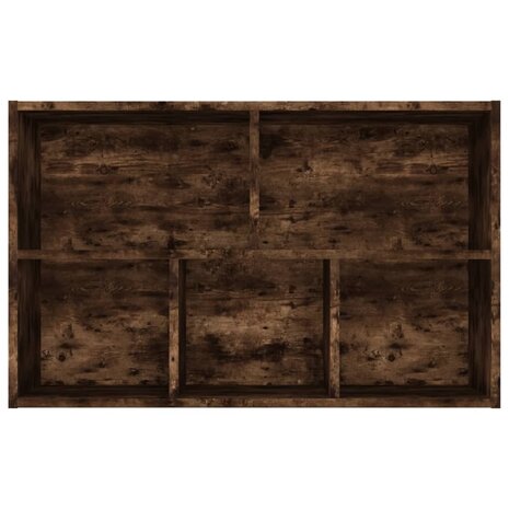 Boekenkast/dressoir 50x25x80 cm bewerkt hout gerookt eikenkleur 9