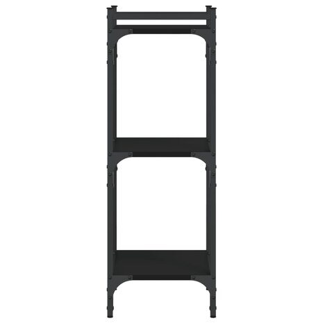 Boekenkast 3-laags 40x30x86 cm bewerkt hout zwart 5