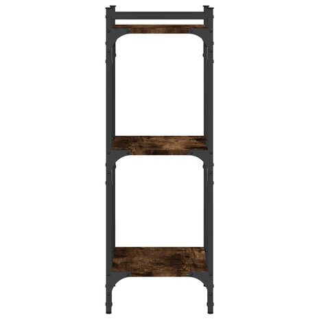 Boekenkast 3-laags 40x30x86 cm bewerkt hout gerookt eikenkleur 5