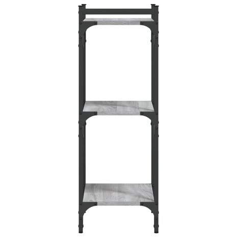 Boekenkast 3-laags 40x30x86 cm bewerkt hout grijs sonoma 5
