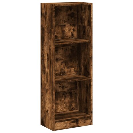 Boekenkast 40x24x109 cm bewerkt hout gerookt eikenkleurig 2