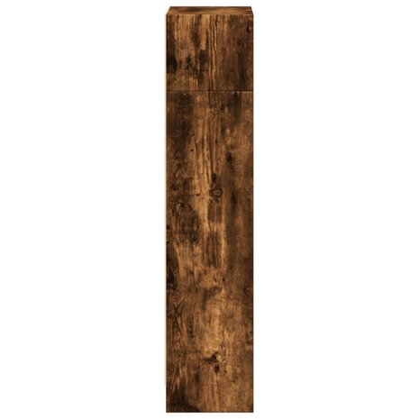 Boekenkast 40x24x109 cm bewerkt hout gerookt eikenkleurig 5