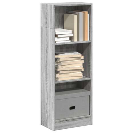 Boekenkast 40x24x109 cm bewerkt hout grijs sonoma eikenkleurig 1