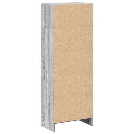 Boekenkast 40x24x109 cm bewerkt hout grijs sonoma eikenkleurig 6