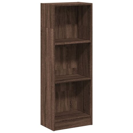 Boekenkast 40x24x109 cm bewerkt hout bruin eikenkleurig 2