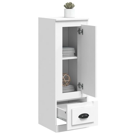Hoge kast 36,35,5x103,5 cm bewerkt hout wit 4