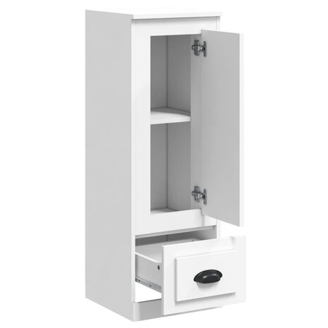 Hoge kast 36,35,5x103,5 cm bewerkt hout wit 7