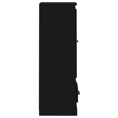 Hoge kast 36x35,5x103,5 cm bewerkt hout zwart 6