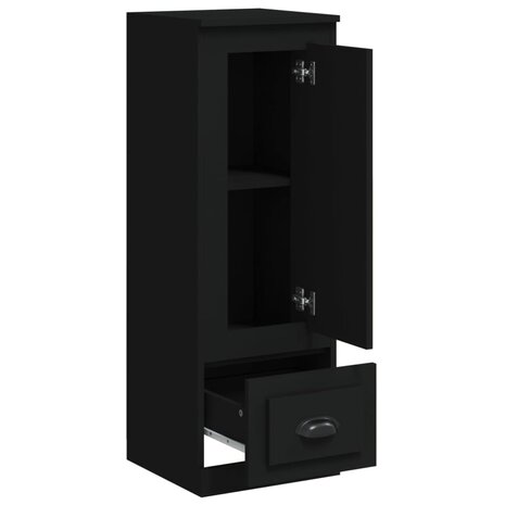 Hoge kast 36x35,5x103,5 cm bewerkt hout zwart 7