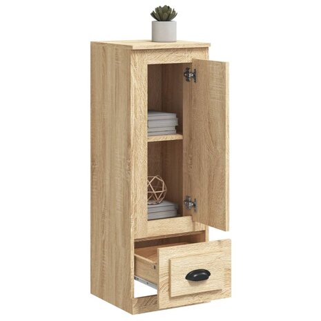 Hoge kast 36x35,5x103,5 cm bewerkt hout sonoma eikenkleurig 4