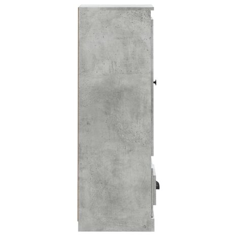 Hoge kast 36x35,5x103,5 cm bewerkt hout betongrijs 6