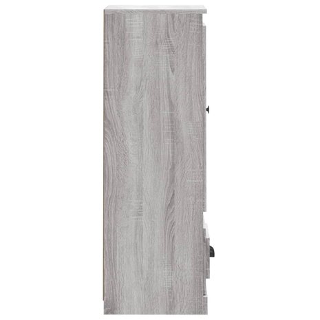 Hoge kast 36x35,5x103,5 cm bewerkt hout grijs sonoma eikenkleur 6